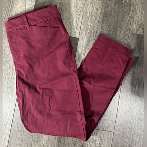 Old Navy - Maroon Pixie Dress Pant - Size 12